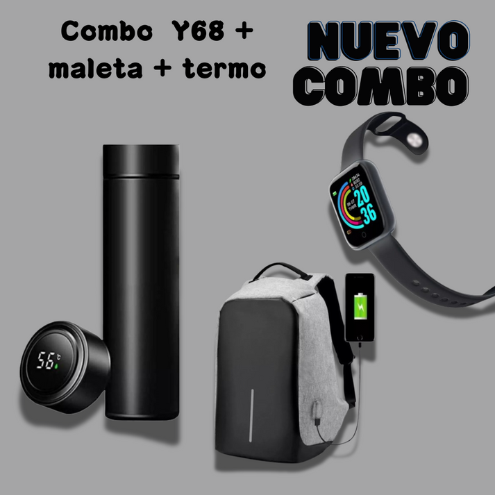 Reloj + Maleta Antirrobo + Botella Térmica Digital