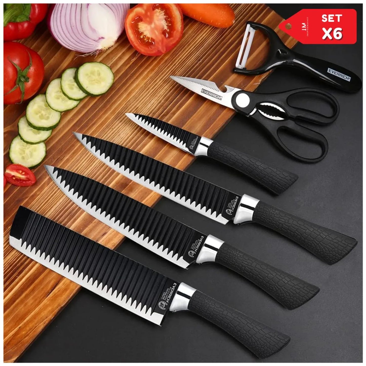 Set de cuchillos de 6 Piezas