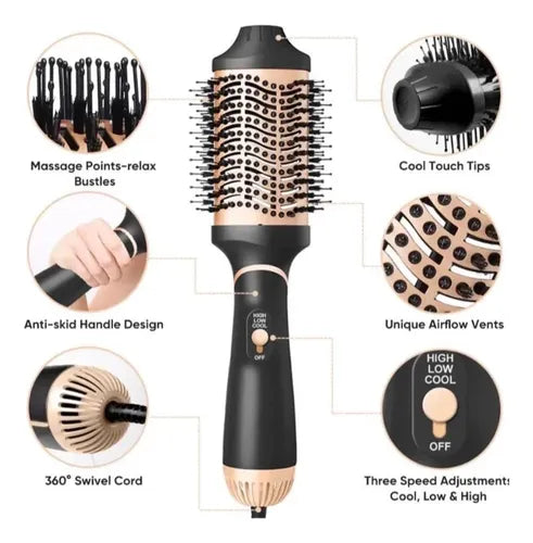 COMBO PLANCHA + CEPILLO SECADOR KERATIN 3D PRO