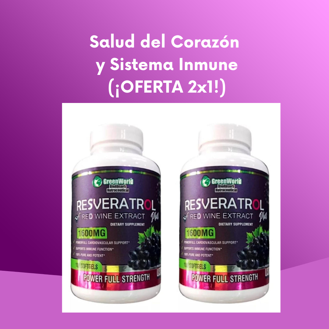 ¡Combo 2x1 Resveratrol Green World – Llévate el Segundo GRATIS!