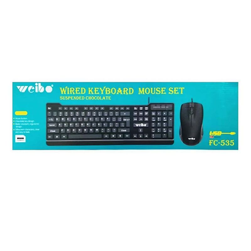Combo Teclado y Mouse Alámbrico Weibo FC-535 Alambrico