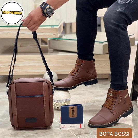 Bota Bossi + Cartera +Bolso HOMBRE
